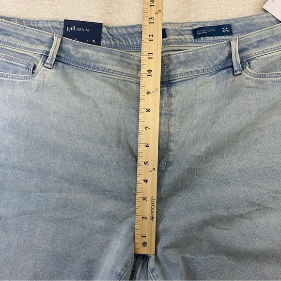 New J. Jill Jeans Women's 24 Authentic Fit Slim Ankle Horizon Wash Blue Denim - Picture 8 of 10